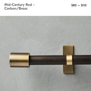 West Elm Luxurious Mid Century Curtain Rod